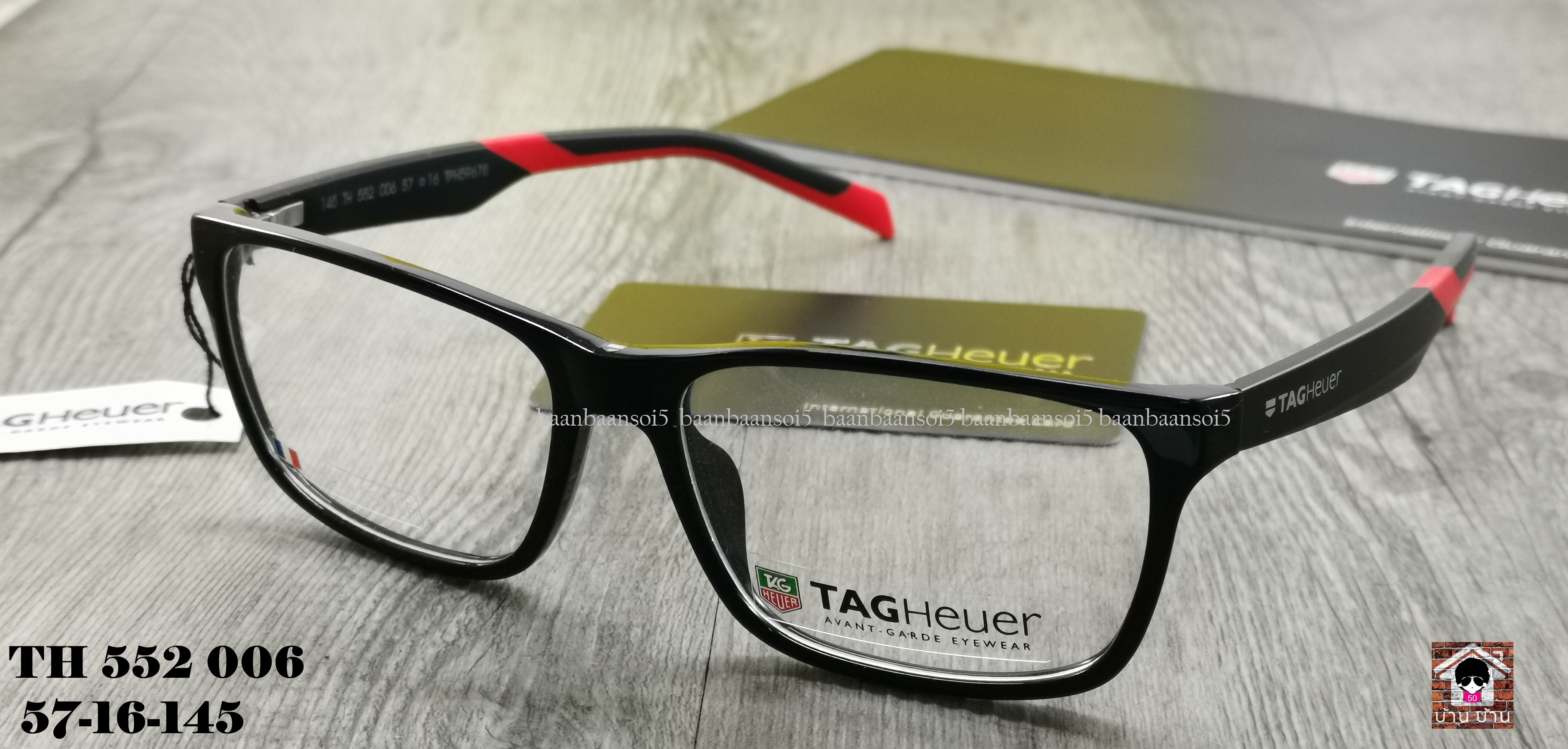 TAG HEUER TH 552 006 Eyeglasses Authentic โปรโมชั่น กรอบแว่นตาพร้อมเลนส์ HOYA ราคา 6,200 บาท