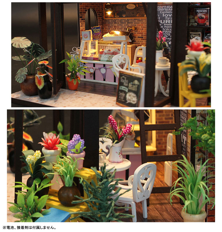 เปิดจอง : Miniature Doll House Cafe Shop Wooden Handmade Kit