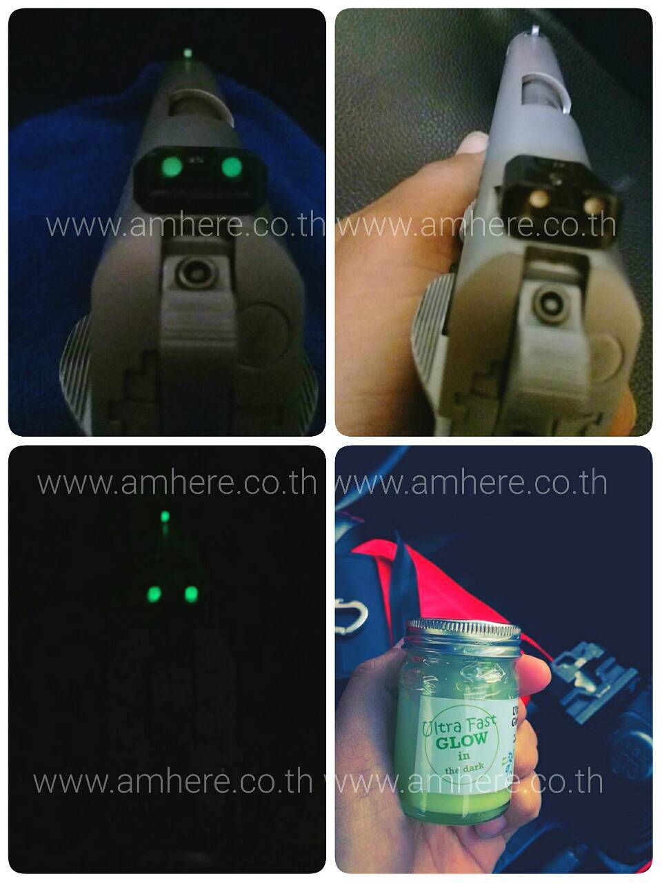 Ultra Fast Paint GREEN (light sentative) 35ml (Glow in the Dark): สีเรืองแสง Ultra Fast สีเขียว (รับแสงได้รวดเร็ว) solvent based