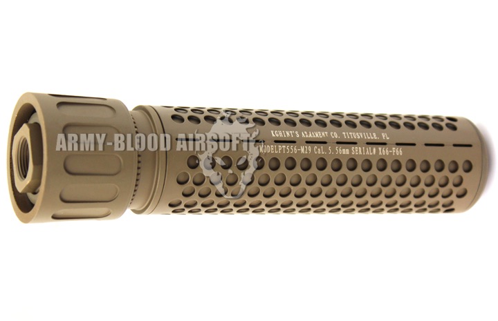 Knight's Armament QDC Barrel Extension KAC 556 QDC CQB Airsoft Dummy Quick Detach Suppressor (Carbine Length,DE)