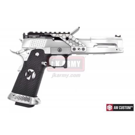 New.ARMORER WORKS AW Hi Capa 6Inch Dragon with Scope Mount & Cocking Handle Kit ( BK / SV ) ราคาพิเศษ