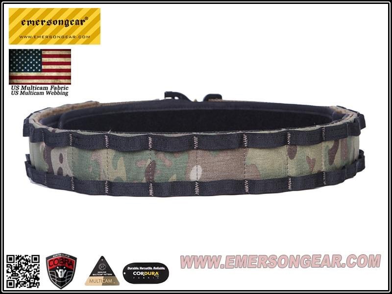 เข็มขัดยุทธวิธี emersongear cobra 1.75-2inch one-pcs combat belt BK. S. M. L Mc. M. L