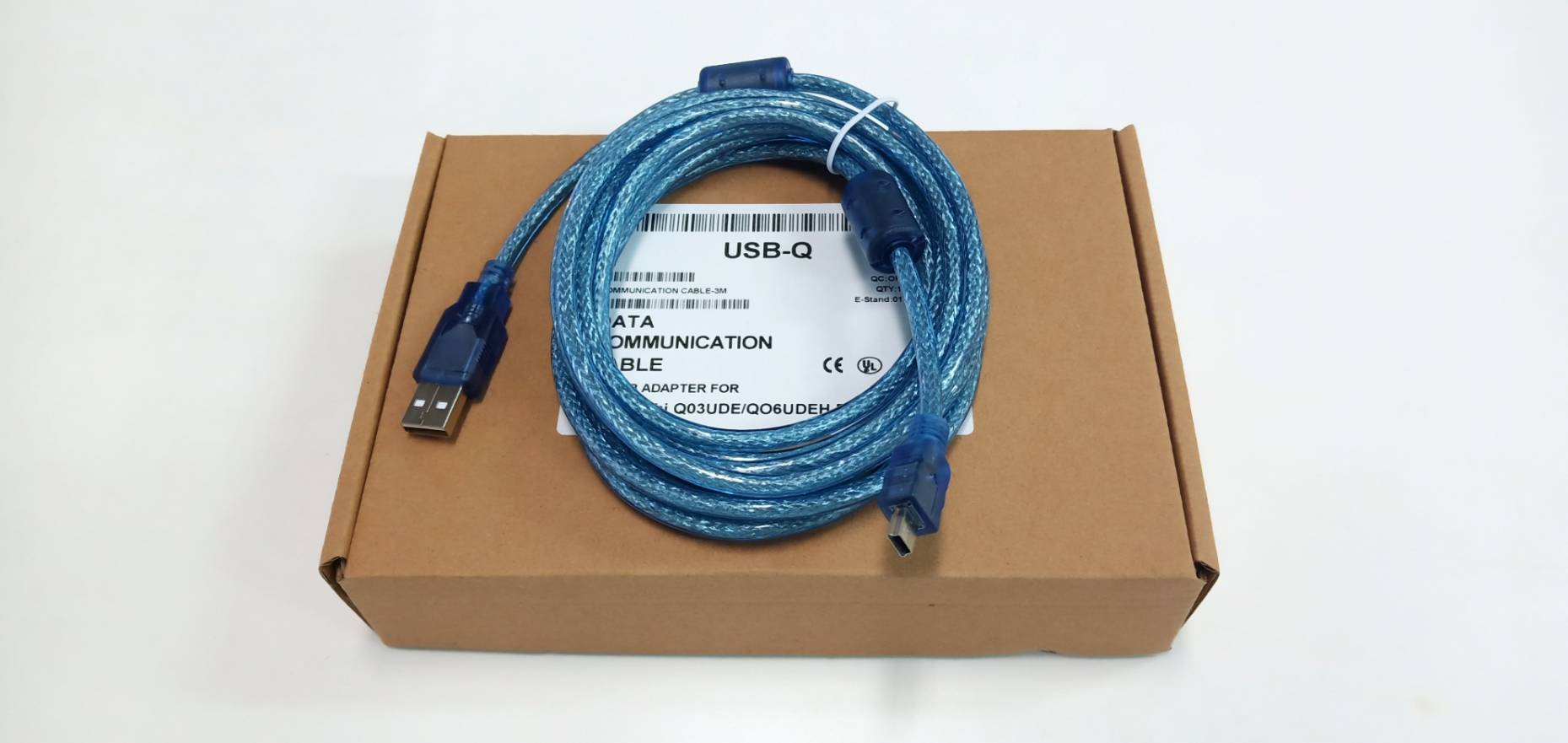 สายโหลด PLC Mitsubishi Q series USB-Q06UDEH / Q03UDE (USB-Q MINI) ยาว 3 เมตร