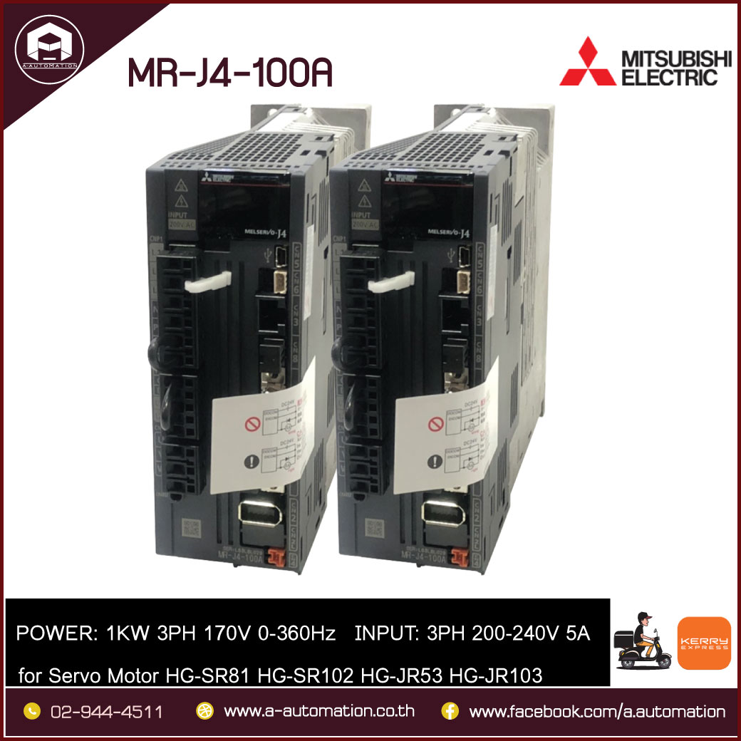 MR-J4-100A MITSUBISHI AC SERVO DRIVE for Servo Motor HG-SR81 HG-SR102 HG-JR53 HG-JR103