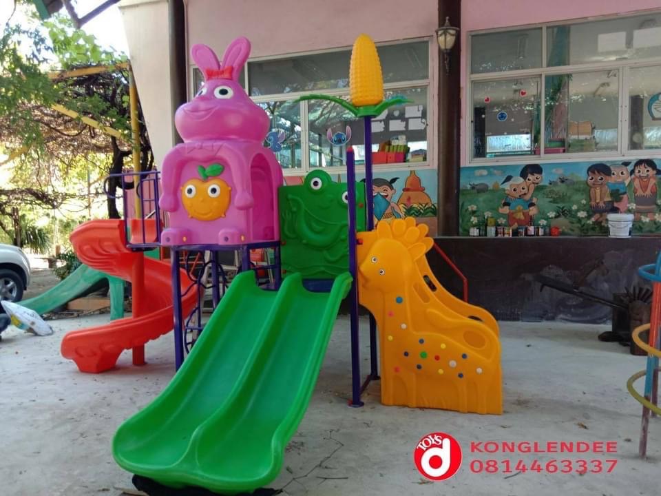 เครื่องเล่นสนามกลางแจ้ง เครื่องเล่นสนาม ชุดกระต่ายน้อย