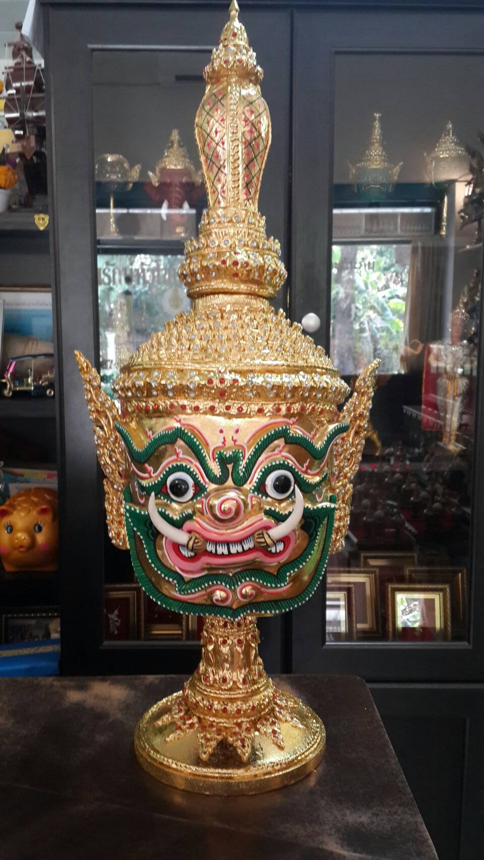 ท้าวเวสสุวรรณ ขนาดครอบ ตาแก้ว