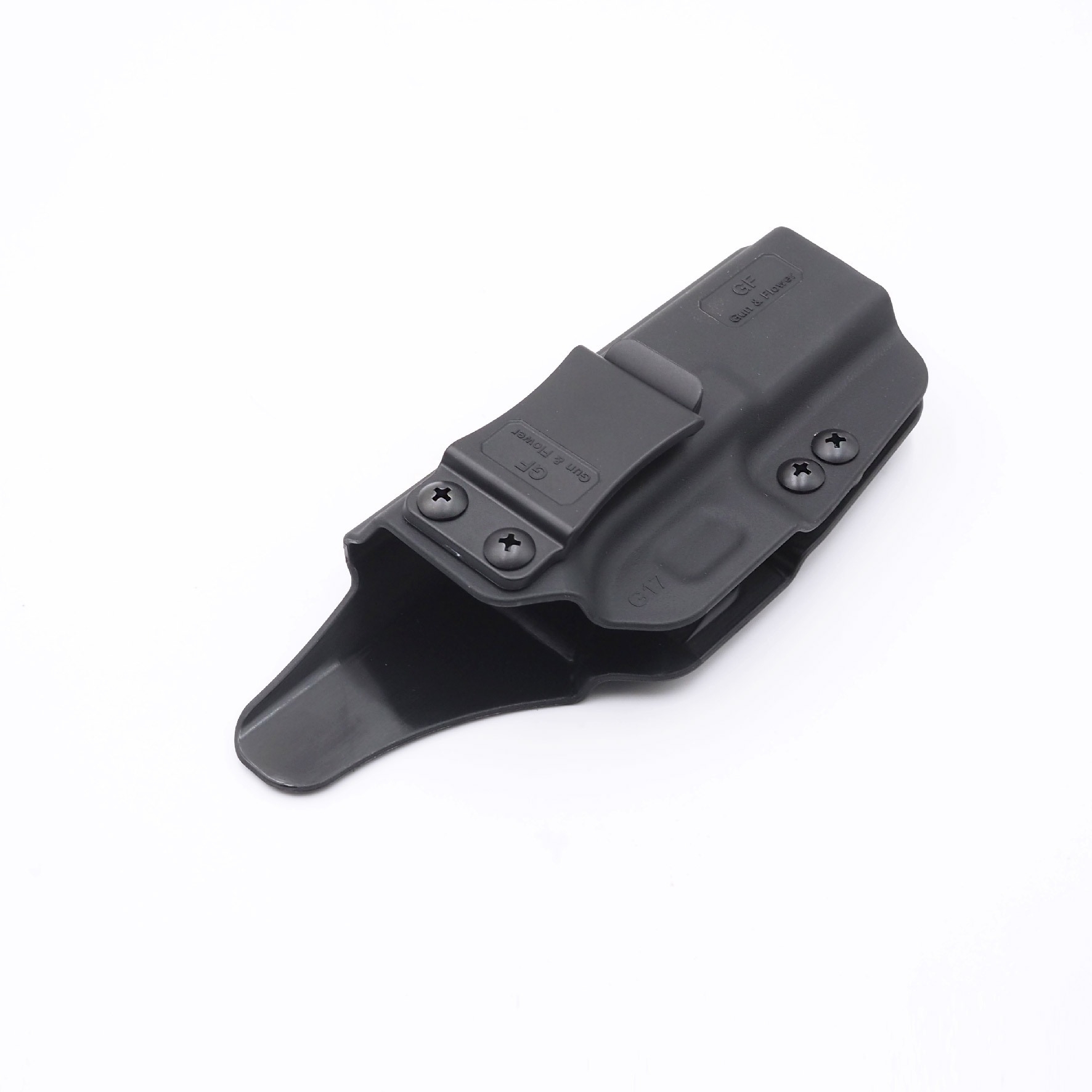 New. ซองปืนพกใน Polymer Glock 17 ( Gun Flower ) - ผลิตจาก วัสดุ PA66 ชนิดพิเศษ แข็งแรง ทนทาน - ด้านหลังเป็นคลิปเหน็บเข็มขัด มีตัวปรับกระชับ ได้ตามความต้องการ