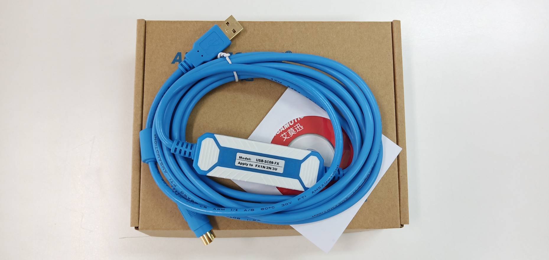 USB-SC09-FX สายดาวน์โหลด PLC MITSUBISHI FX โดยเฉพาะ สายลิ้งค์ PLC