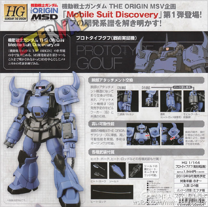 HG 1/144 PROTOTYPE GOUF[BANDAI]
