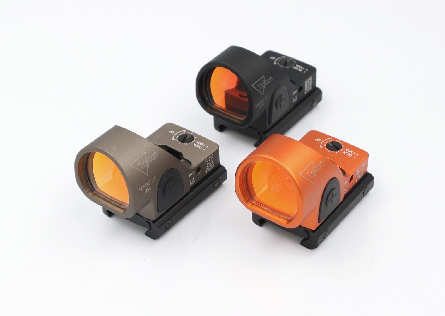 New.Trijicon SRO Red Dot ผลิตจากวัสดุ Aluminum ทำผิว hard anodized ขนาด 2.5 MOA Dot Red dot สีแดง คมชัด รูปร่างขนาดเล็ก Low Profile มาพร้อมขาจับ mount แบบ 20 มม. และ Glock mount ( บีบีกัน ) ปรับระดับความสว่างง่าย +/- ด้านข้าง Battery : 1*CR2032 (แถมมา) แถ