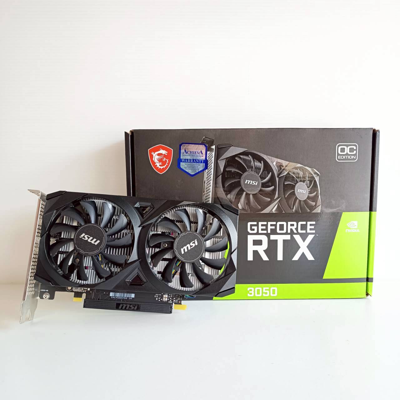 RTX 3050 MSI GDDR6 6GB 96bit ประกัน Achieva 01/05/2028