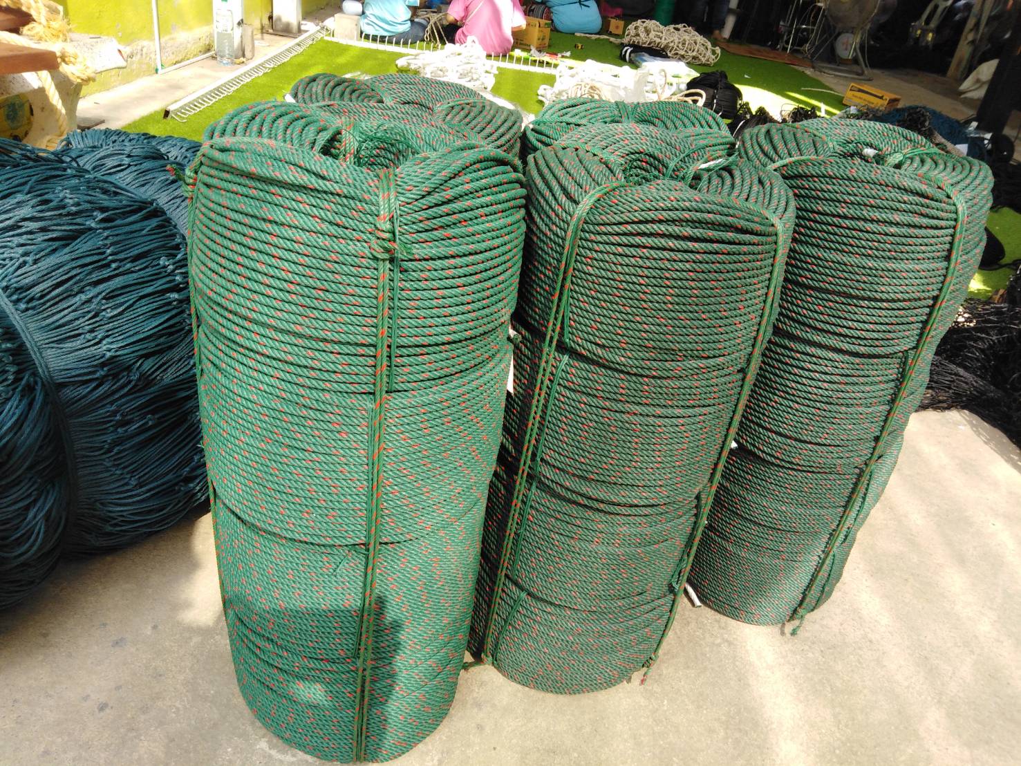 เชือกไนล่อนเขียว เกรดA รุ่นที่ขายดีที่สุด เชือกอเนกประสงค์ ขนาด 4-24 mm.