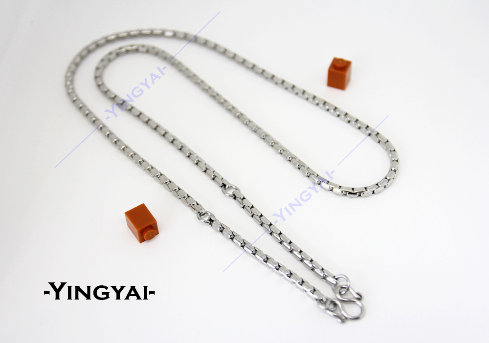 สร้อยคอสแตนเลส สำหรับห้อยพระ 3 องค์ ลายผ่าหลาม
