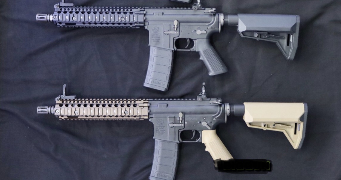 ( + New Arrival + มาใหม่ ) EMG COLT LICENSED DANIEL DEFENSE M4A1 SOPMOD BLOCK 2 AIRSOFT AEG (MODEL: MK18 MOD1 - MODEL: M4A1 / BLACK TAN FURNITURE) คุณสมบัติ •บอดี้ทำจากอลูมิเนียมอัลลอยด์ด้วยกรรมวิธี CNC พร้อมกับมาร์คกิ้งที่ได้รับอนุญาตจาก COLT •ชุดรางหน้า