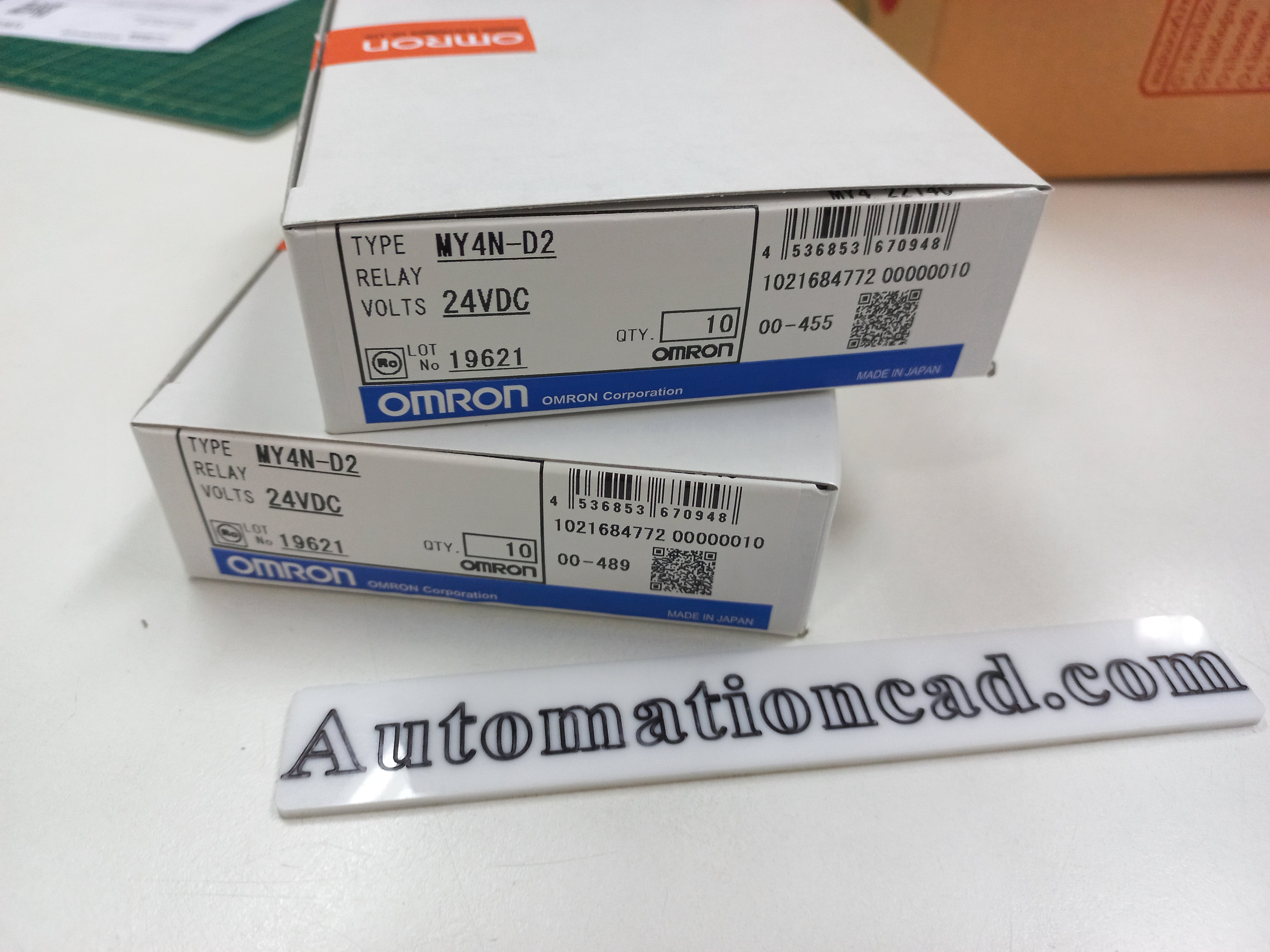 RELAY OMRON รีเลย์ 4 contact มีไฟ LED MY4N-D2 24VDC