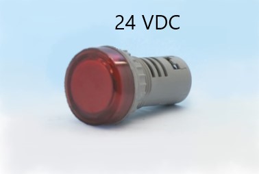 Pilot Lamp ไพลอตแลมป์ สีแดง รู 22 mm ไฟ 24 VDC