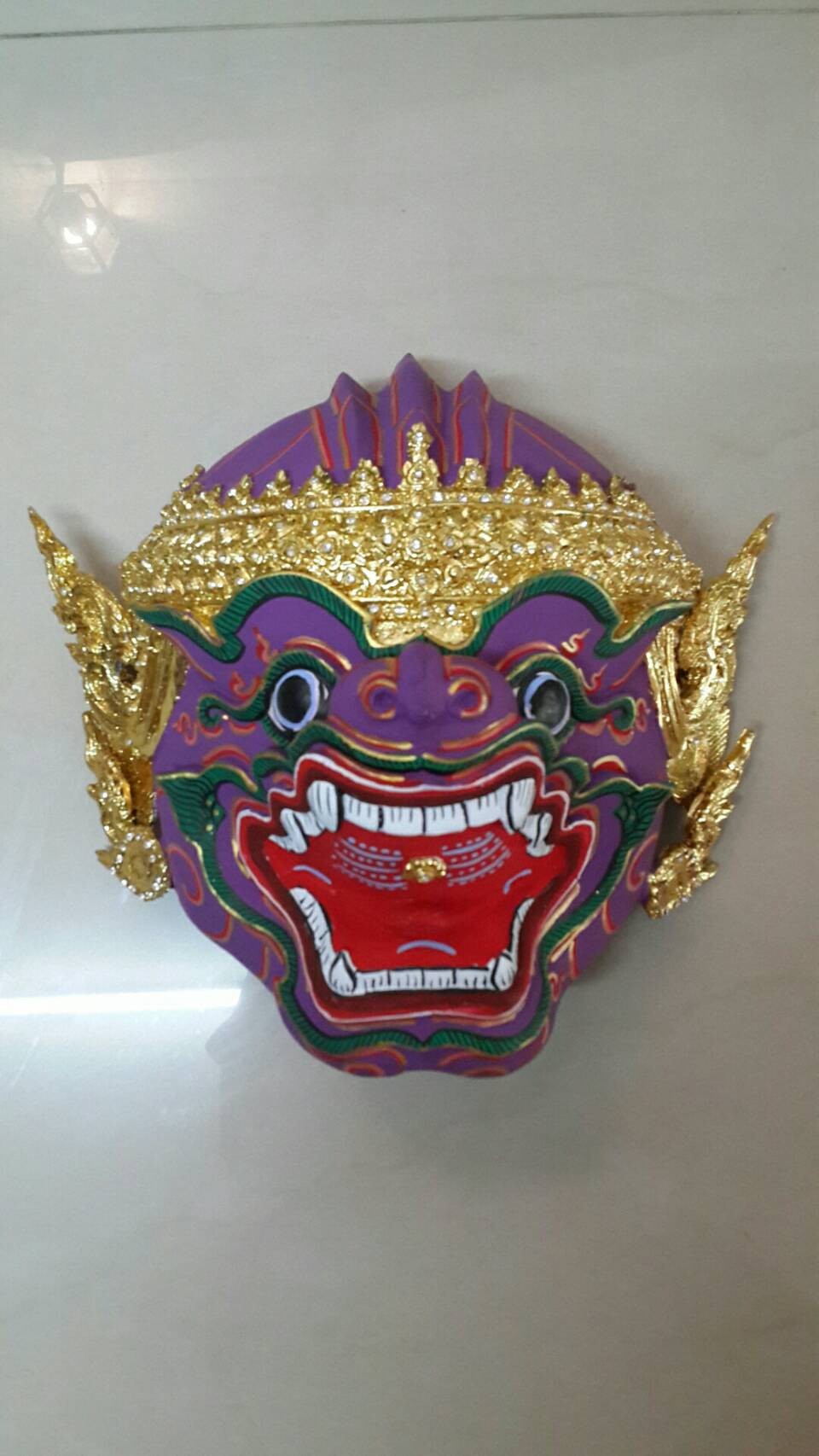 หัวโขนลิง (สีม่วง) สำหรับแขวนผนัง