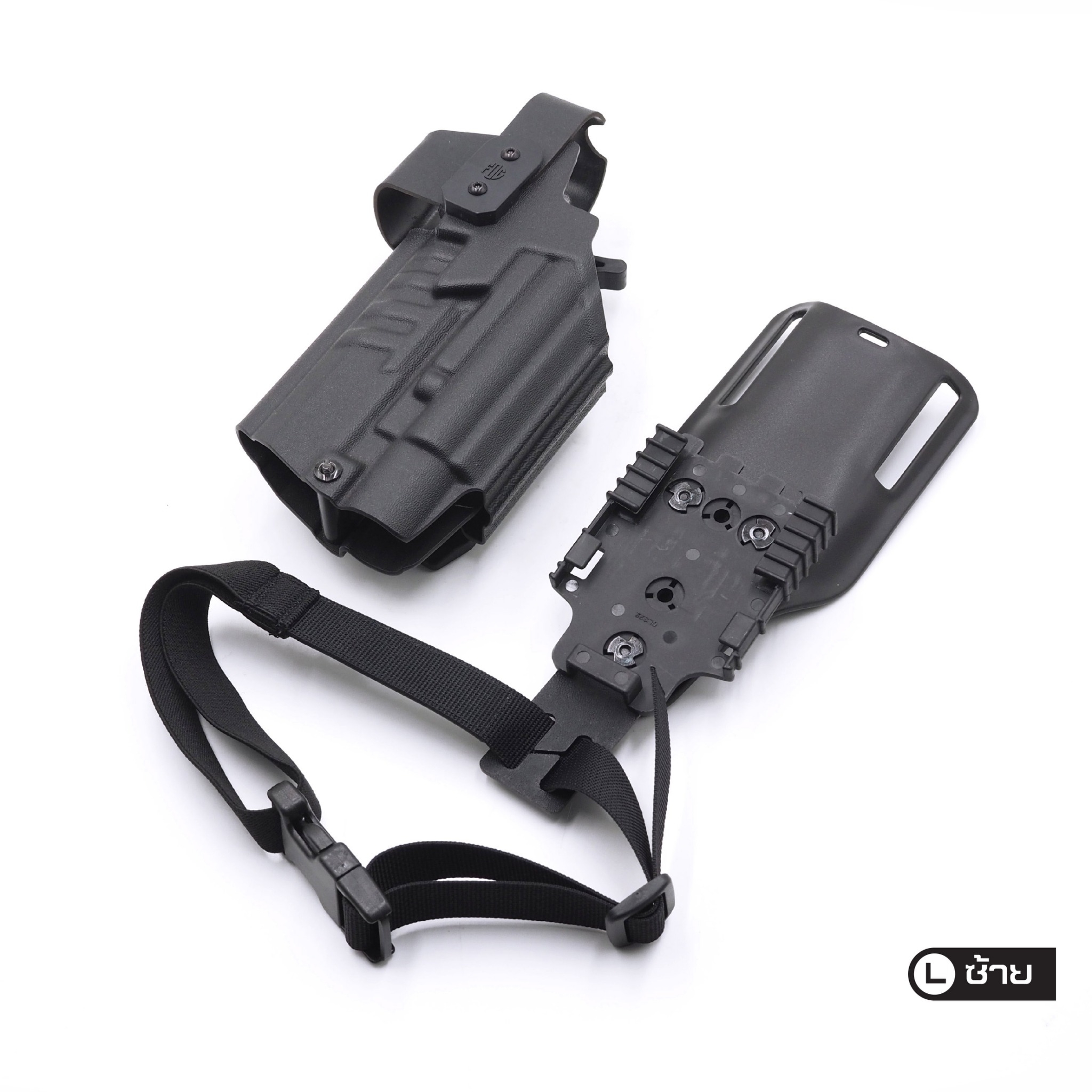 New. FogGear Universal Olight Kydex Holster - ซองผลิตจาก Kydex เกรดคุณภาพ - ซองปลดล็อคนิ้วโป้ง ใช้งานง่าย - ซองใช้ได้หลากหลายรุ่นเฉพาะที่มีรางจับไฟฉายได้เท่านั้น เช่น G17/G19/G34/SIGP320/Colt1911(ราง)/HKvp9/S&W M&P9/Beretta92G/CZ75SP01/CZShadow2/CZP07,9/C