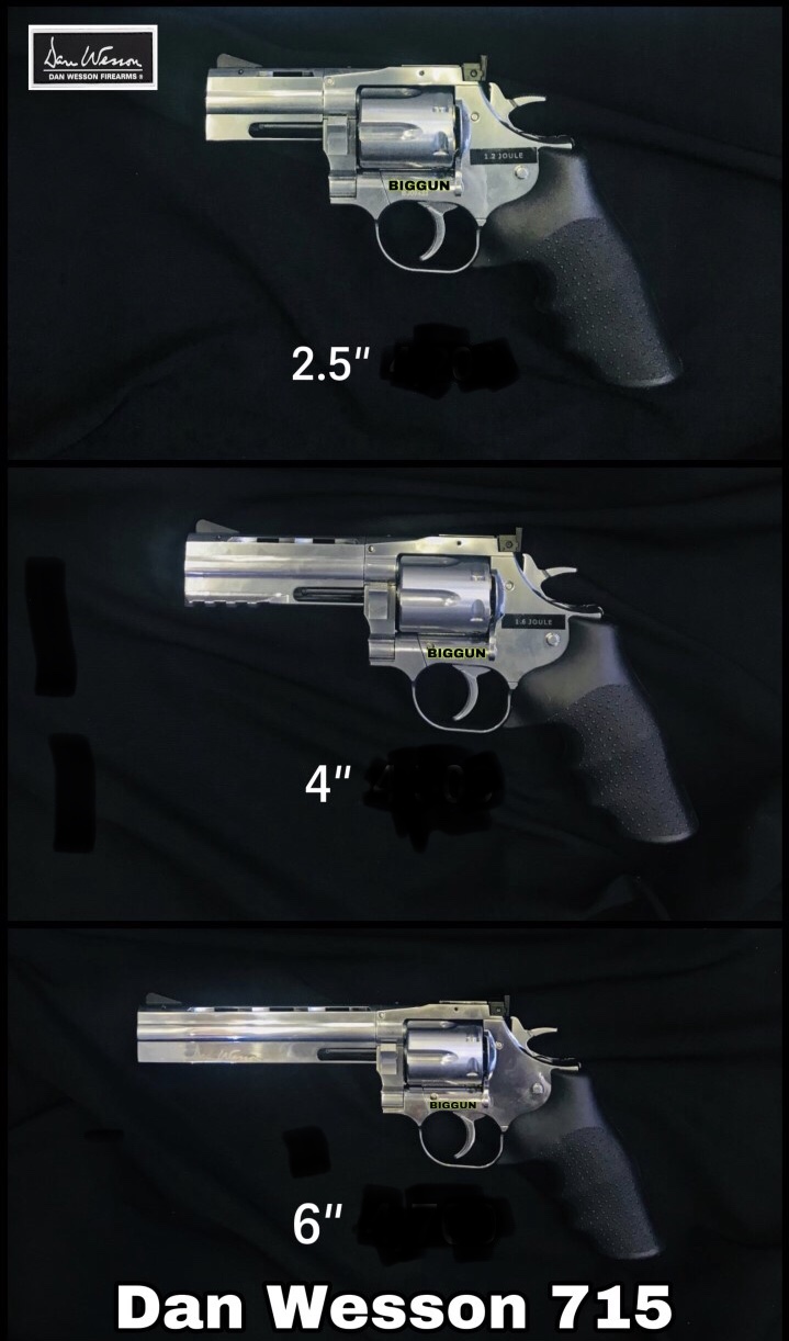 ( Re-Stock สินค้าเติมสต๊อก ) Gun Heaven ASG Dan Wesson 715 ( 2.5”/4”/6” นิ้ว ) ปืนลูกโม่ Co2