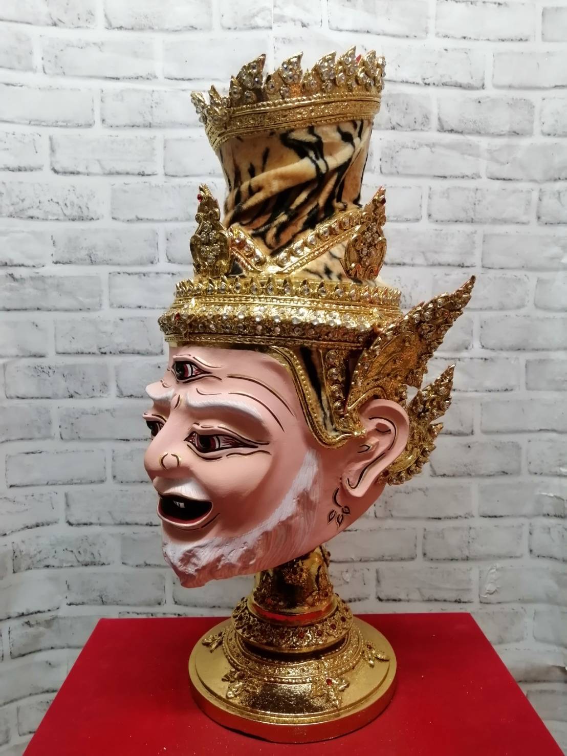 พ่อแก่ตาไฟ ฤาษี ขนาดครอบ (หน้าสีเนื้อ)