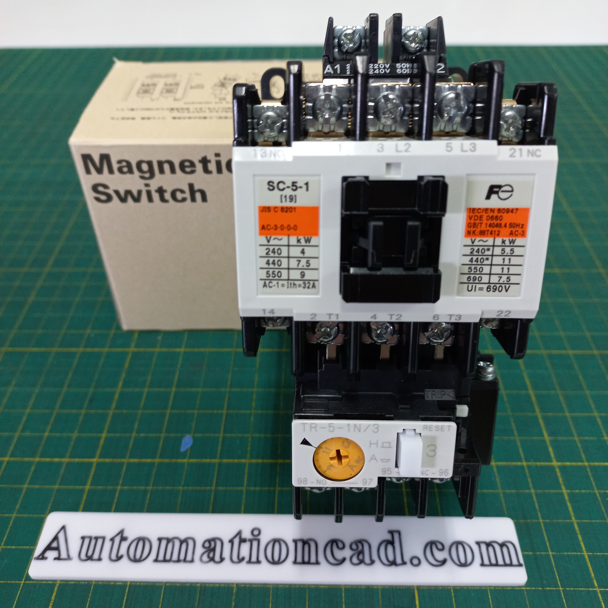 SC-5-1 CONTACTOR FUJI ELECTRIC แมกเนติก คอนแทคเตอร์ รุ่น SC-5-1 Coil 220V 3P 1NO+1NC 32A Magnetic Magnetic Switch