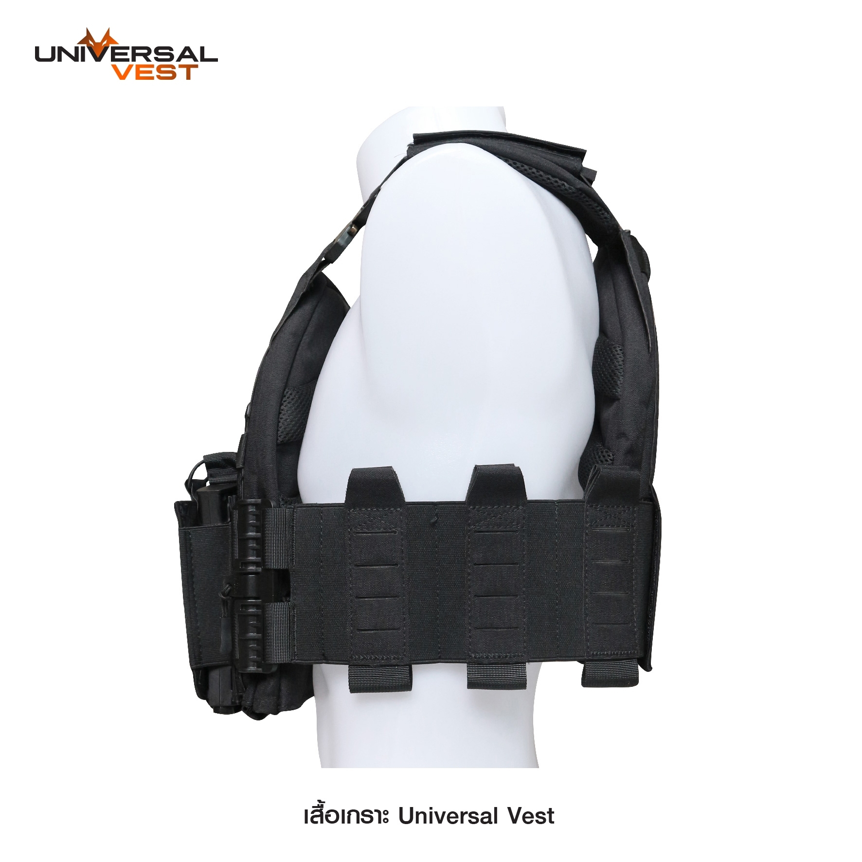 New. เสื้อเกราะ Universal Vest ( Universal Vest ) ♣ ผลิตจากผ้า Nylon 1000D เกรดคุณภาพ ♣ ติดตั้งชุดปลดไว 3 จุด ใช้งานสะดวก ♣ สายโอบข้างยางยืด มีช่องใส่แม็ก 5.56, วิทยุสื่อสาร หรืออุปกรณ์อื่นๆ ได้ รวม 6 ช่อง ♣ มาพร้อมกับซองแม็กกา