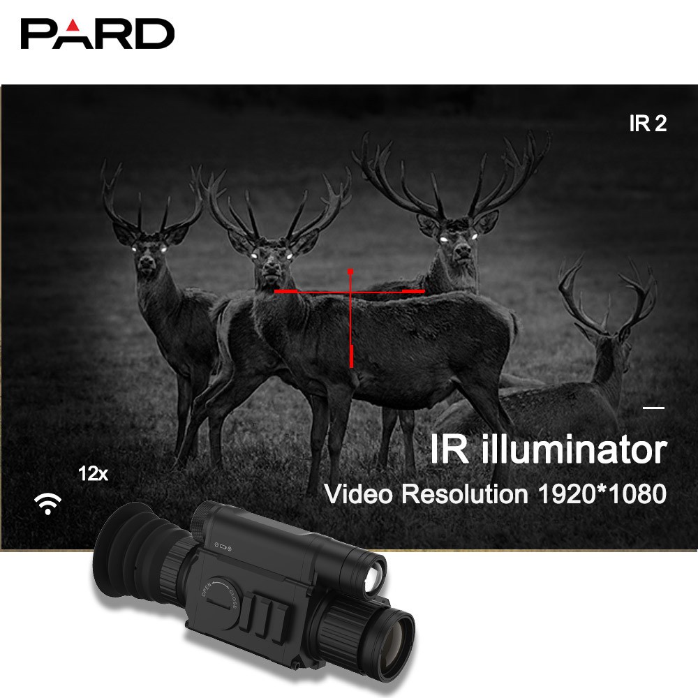 PARD NV008 อินฟราเรด Night Vision Scope WIFI APP 6.5-12X IR Night Vision Riflescope 5 W 850nm NV Monocular ปรับ Picatiny