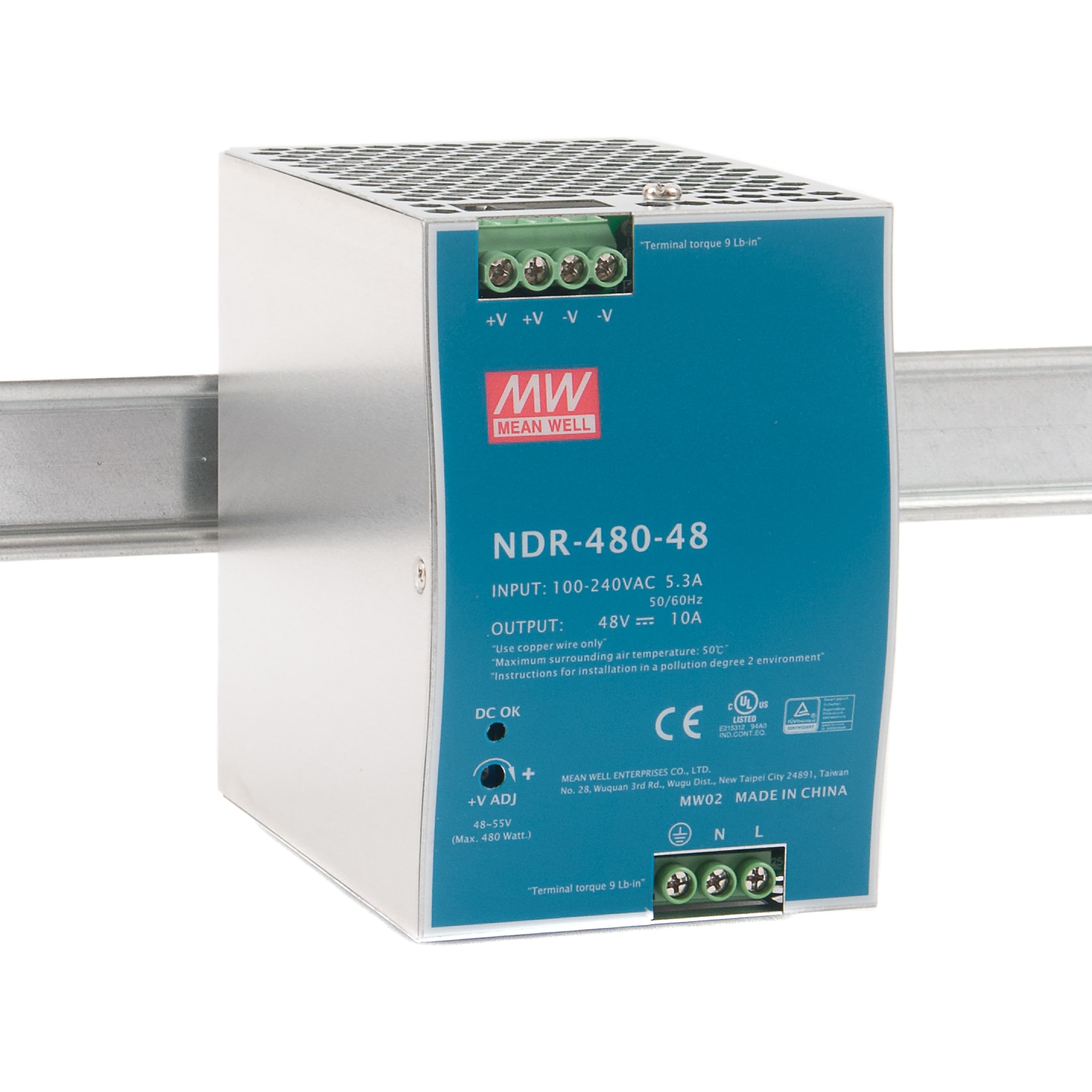 MEANWELL POWER SUPPLY NDR Series - 480W พาวเวอร์ซัพพลาย 10A 48VDC