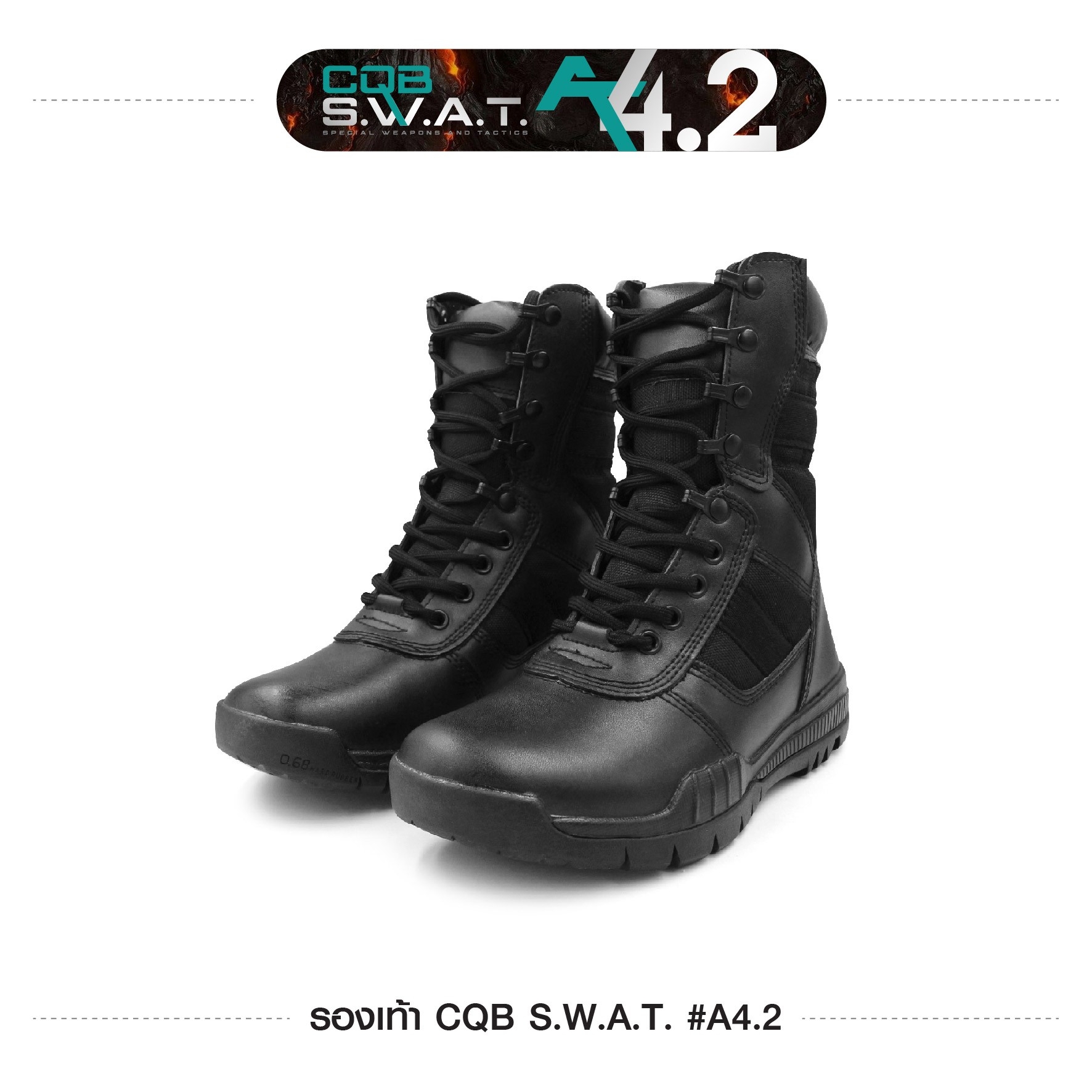 New. รองเท้า NEW CQB A4.2 #คุณคสมบัติ 🚩ขอบนวม เสริมฟองน้ำอย่างดีพร้อมกับการเย็บตัวรองเท้าถึง3ชั้นเพิ่มความคงทน 🚩ตัวรองเท้าซับฟองน้ำด้านใน เพิ่มความนุ่ม สวมใส่สบายและอยู่ทรง 🚩ตัวรองเท้าใช้วัสดุ หนัง MICRO-FIBER ทำให้มีน้ำหนักเบา เพิ