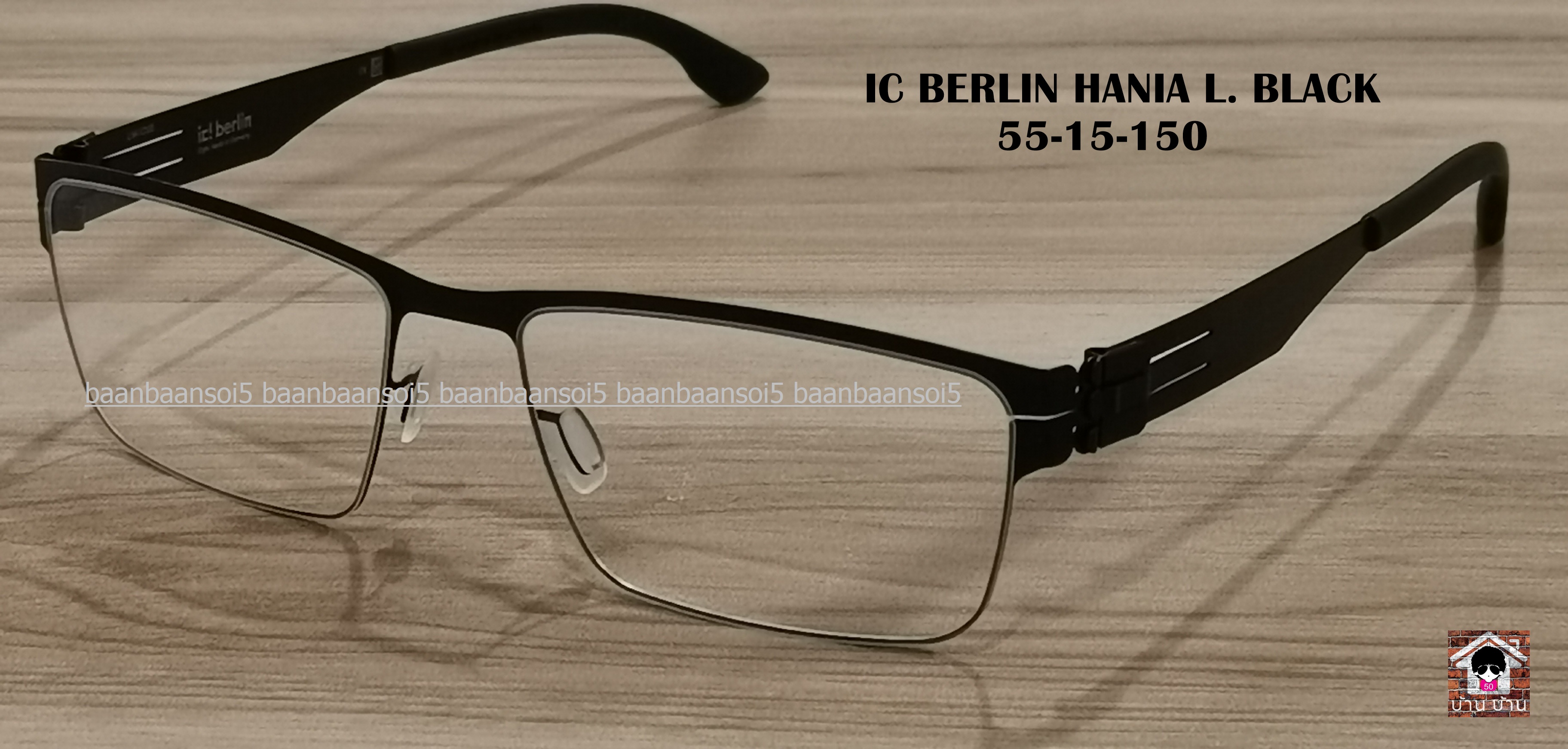 IC! BERLIN HANIA L. BLACK โปรโมชั่น พร้อมเลนส์เปลี่ยนสี Hoya Sensity ราคา 19,000 บาท