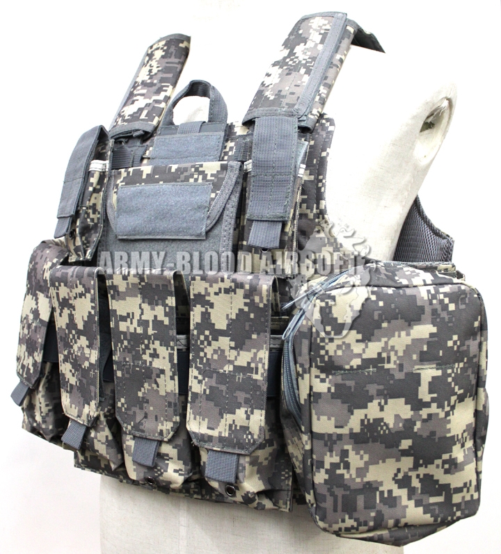 MAR Tactical CIRAS Armor Vest USMC Force Recon HEAVY DUTY Tactical Molle Combat Strike Plate Carrier Vest (ACU)