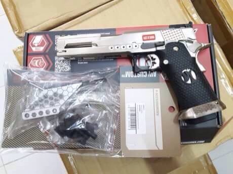 New.ARMORER WORKS AW Hi Capa 6Inch Dragon with Scope Mount & Cocking Handle Kit ( BK / SV ) ราคาพิเศษ