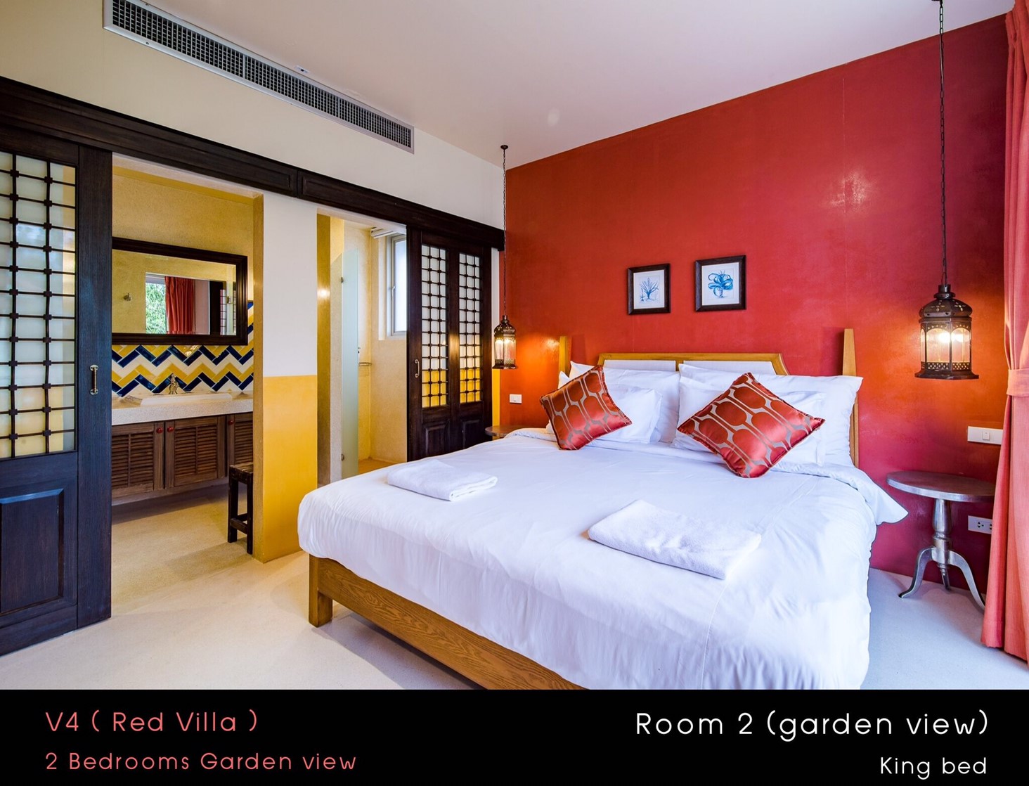 HR15022 บ้านพักหัวหิน บ้านทัศคานี บีช วิลล่า 4 ( Red 2Bed Garden View )