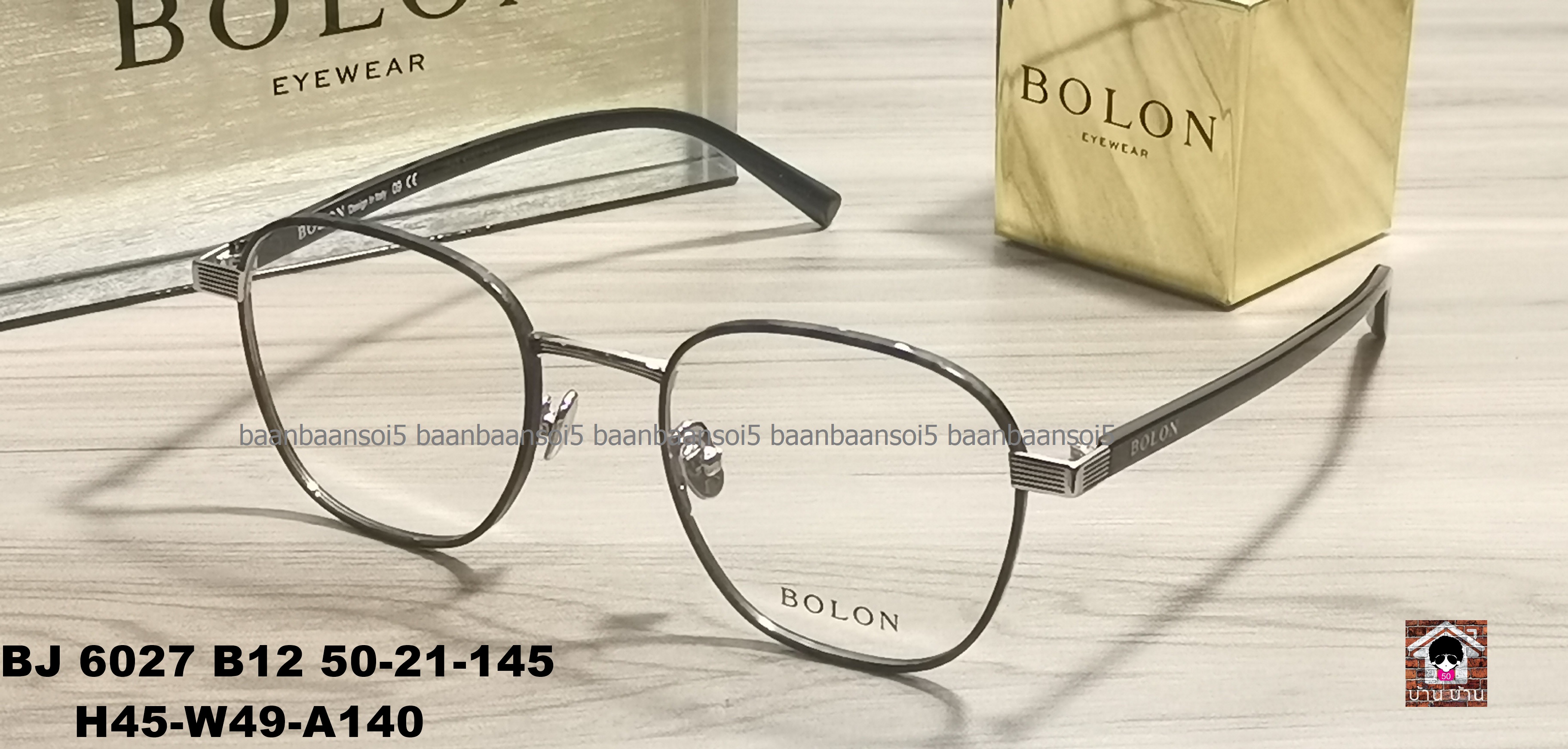 Bolon BJ 6027 B12 โปรโมชั่น กรอบแว่นตาพร้อมเลนส์ HOYA ราคา 3,990 บาท