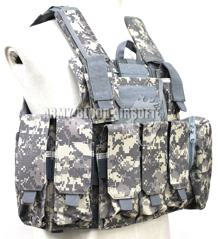 MAR Tactical CIRAS Armor Vest USMC Force Recon HEAVY DUTY Tactical Molle Combat Strike Plate Carrier Vest (ACU)