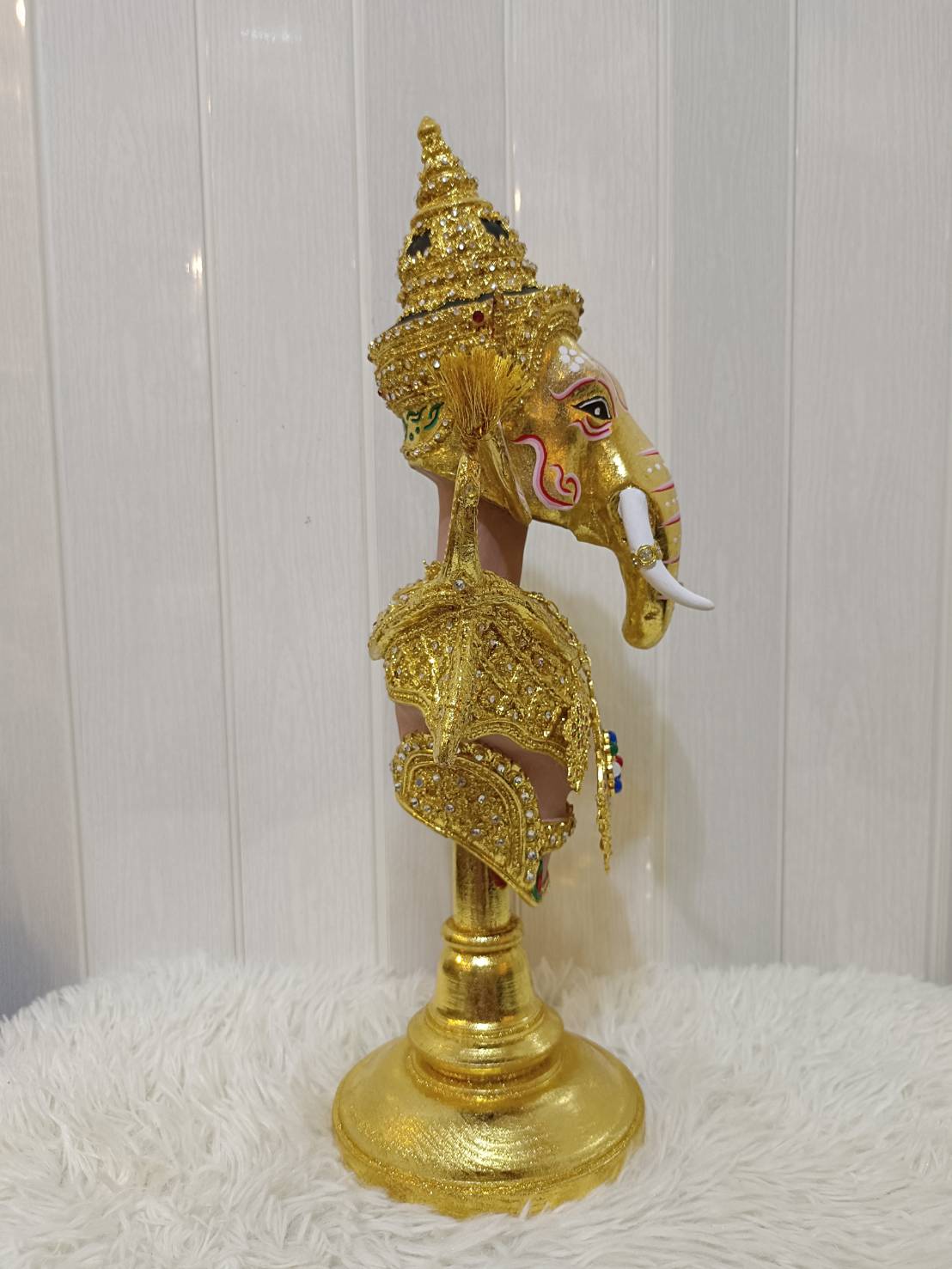 หุ่นพระพิฆเนศ พร้อมฐานทอง (สีทอง)