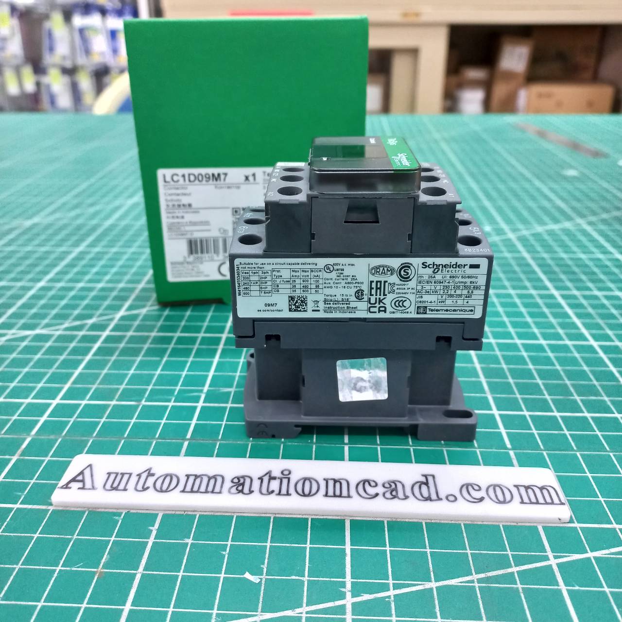 LC1D09M7 แมกเนติก คอนแทคเตอร์ SCHNEIDER MagneticContactor LC1D09M7 coil 220VAC ทนกระแสได้ 9A