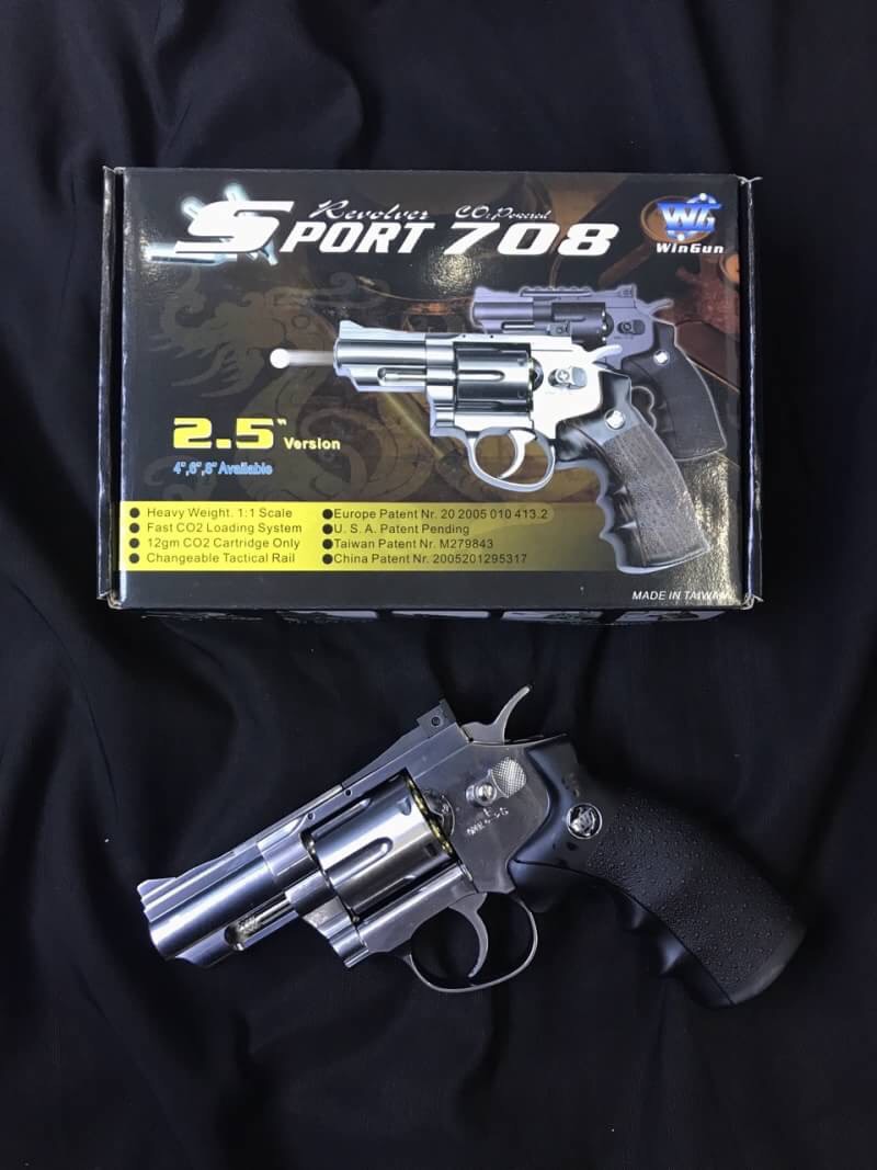New.WinGun Revolver ลูกโม่ 2.5 นิ้ว 708 Co2 ราคาพิเศษ