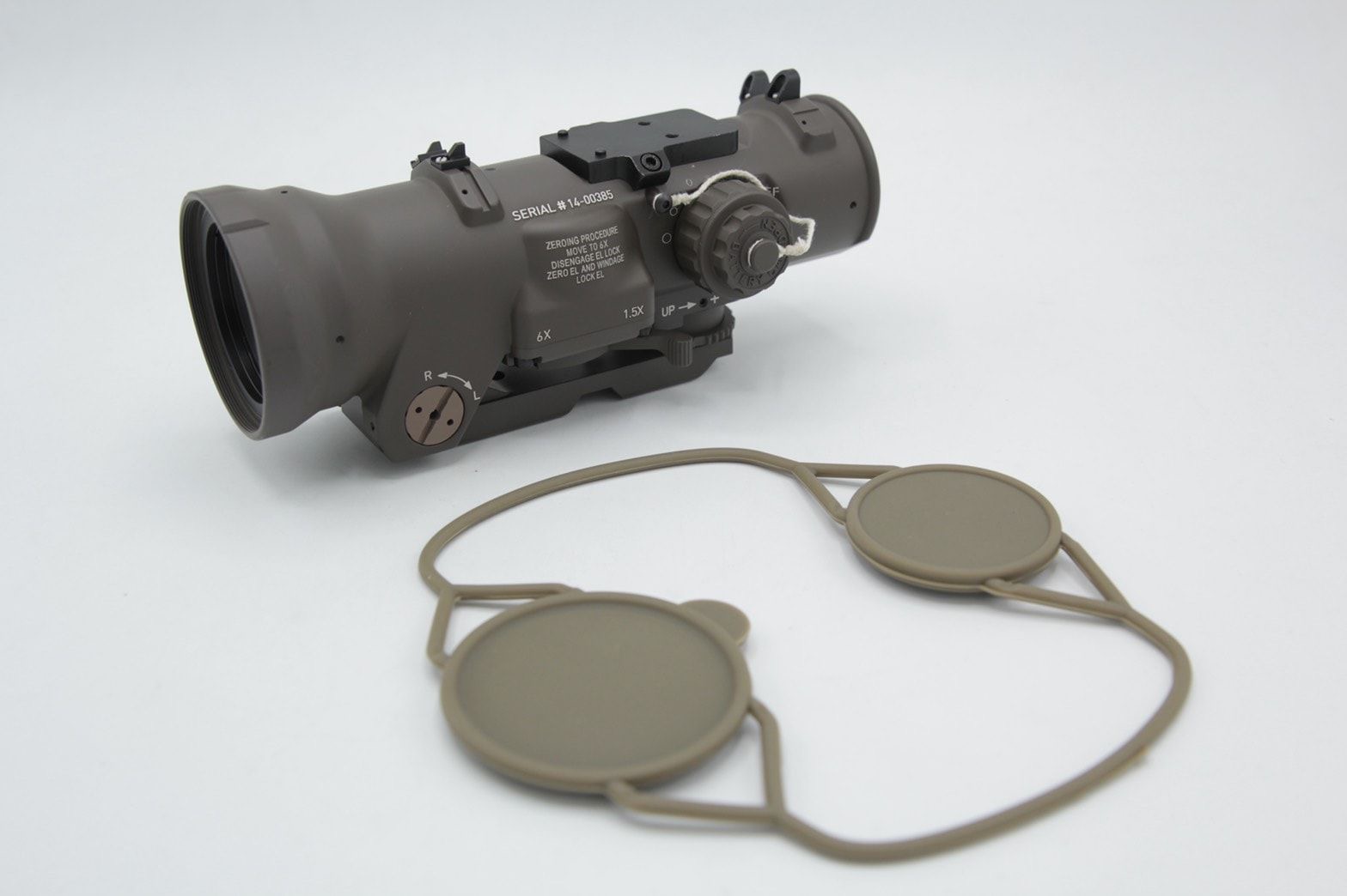 กล้อง Elcan Specter DR 1.5-6เท่า (ดอทหัวรถไฟ) Elcan SpecterDR 1.5x/6x คุณสมบัติ : #กล้องกำลังขยาย 1.5-6เท่า #Full Making (งานAAA) #มีแสงส่องสว่างเป้าเล็ง สามารถปรับความเข้มของแสงได้ #ขาจับเป็นแบบปลดไว ติดตั้งง่าย #ด้านบนสามารถติดดอทขนาดเล็งได้ เพื่อทำเป็น
