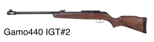 อัดลมGamo Hunter 440 AS IGT 5.5mm.cal. Air Rifle เบอร์ 2 ✔แรง 950fps. ✔มีระบบเซฟตี้ที่ไกปืน ✔มาพร้อมศูนย์หน้า-ศูนย์เล็ง ราง 11mm.ติดกล้อง ราคาพิเศษ