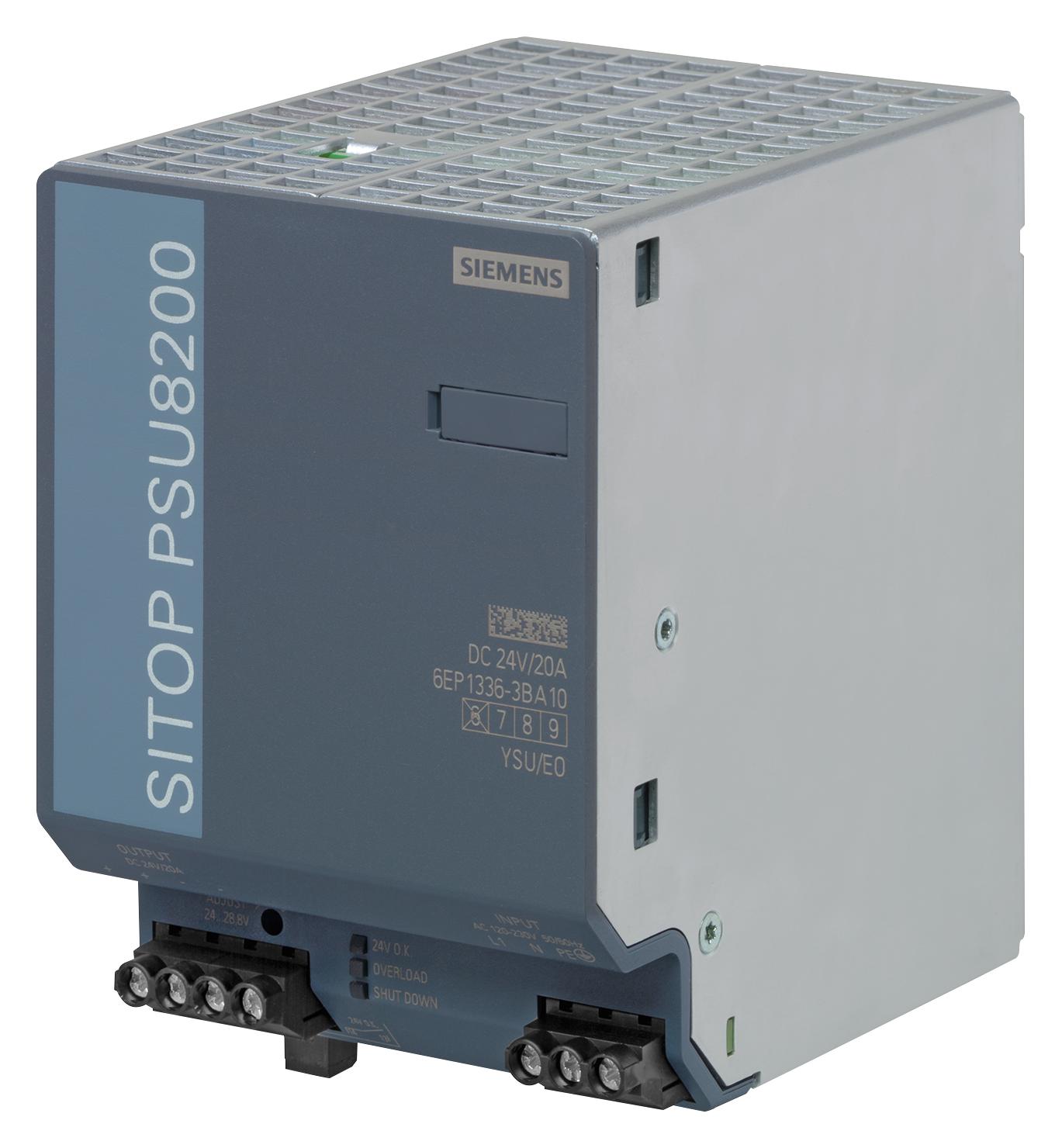 POWER SUPPLY SIEMENS พาวเวอร์ซัพพลาย 480W 20A 24VDC SITOP PSU8200
