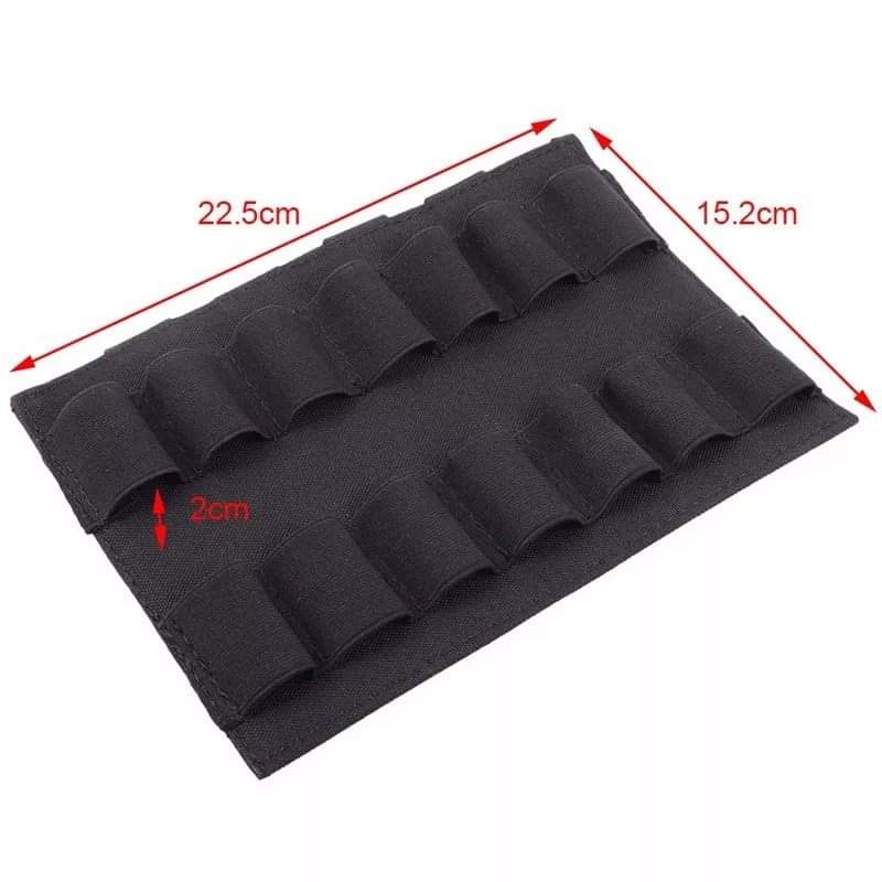 แผงกระสุนลูกซอง บรรจุ 14 นัด ด้านหลังเป็น Molle ติดเวสได้ ราคาส่ง 750 บาท
