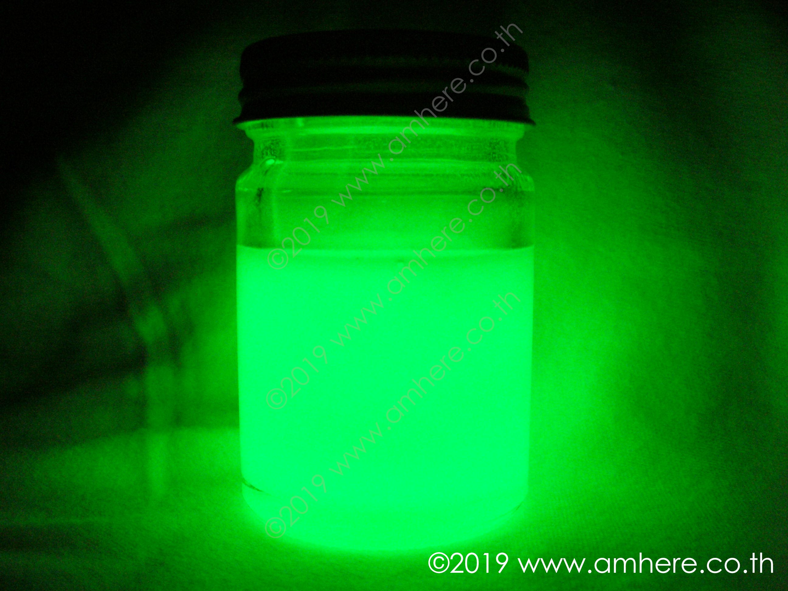 Ultra Glow Paint GREEN 35ml (Glow in the Dark): สีเรืองแสง อัล-ตร้าโกล สีเขียว water based 40% brighter!