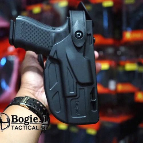 New. Bogie1 ซองปืนโพลิเมอร์ Glock19 (Level3) ซองปืนปิดศูนย์หลัง Glock19 ล็อก Level 3 ปลอดภัยสูง มั่นใจทุกครั้งเมื่อใช้งาน ป้องกันการแย่งปืน