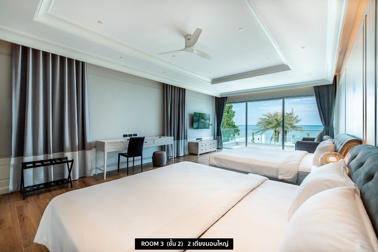 HR15030 บ้านพักติดทะเล The Vacation Beach Pool Villa Cha Am