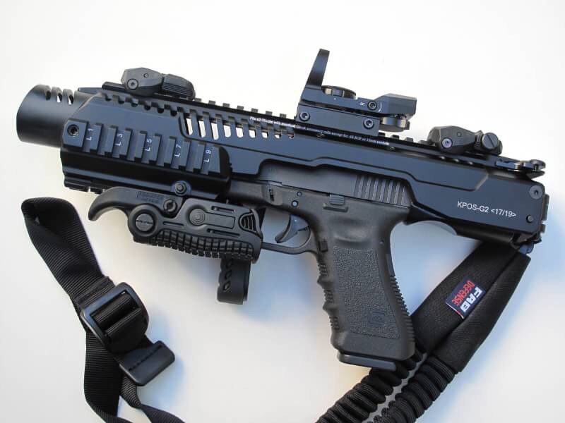 New.ชุดแต่ง KPOS GLOCK 17, 18, 19, 22, 23, 25, 31, 32, 37, 38 gen 3 and gen 4 pistols - ใช้งาน กับ ปืนจริง - วัสดุอะลูมีเนียม CNC แข็งแรง - พานท้ายก้านเหล็ก พับเก็บได้ - คันรั้งสไตล์ M4 / M16 / AR - มาพร้อม กริ๊ปมือ FGGK พับและปิดโกร่งไกปืนได้ ราคาพิเศษ