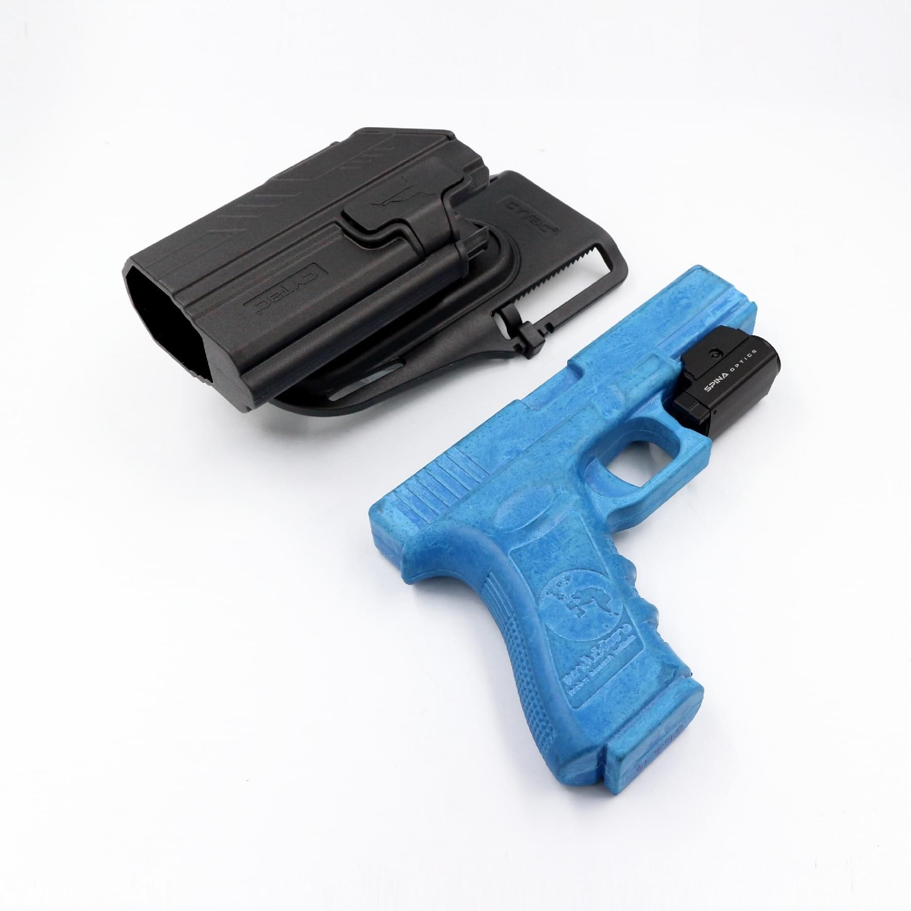 New. ซองปืน G17 ติดไฟฉาย + เพลทลดต่ำ Cytac ( Cytac G17 Light Bearing Holster with low ride belt loop ) #คุณสมบัติ - ผลิตจากวัสดุ Polymer เกรดคุณภาพ - ซองถูกออกแบบให้ปลดล็อคนิ้วชี้ ใช้งานปลอดภัย ( ล็อคกับช่องคัดปลอก ) - ตัวซองสามารถปรับองศาได้ ตามความถนัด