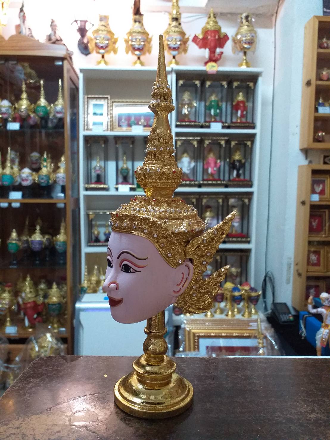 นางสีดา ขนาดกลาง 4 นิ้ว งานประดับเพชร