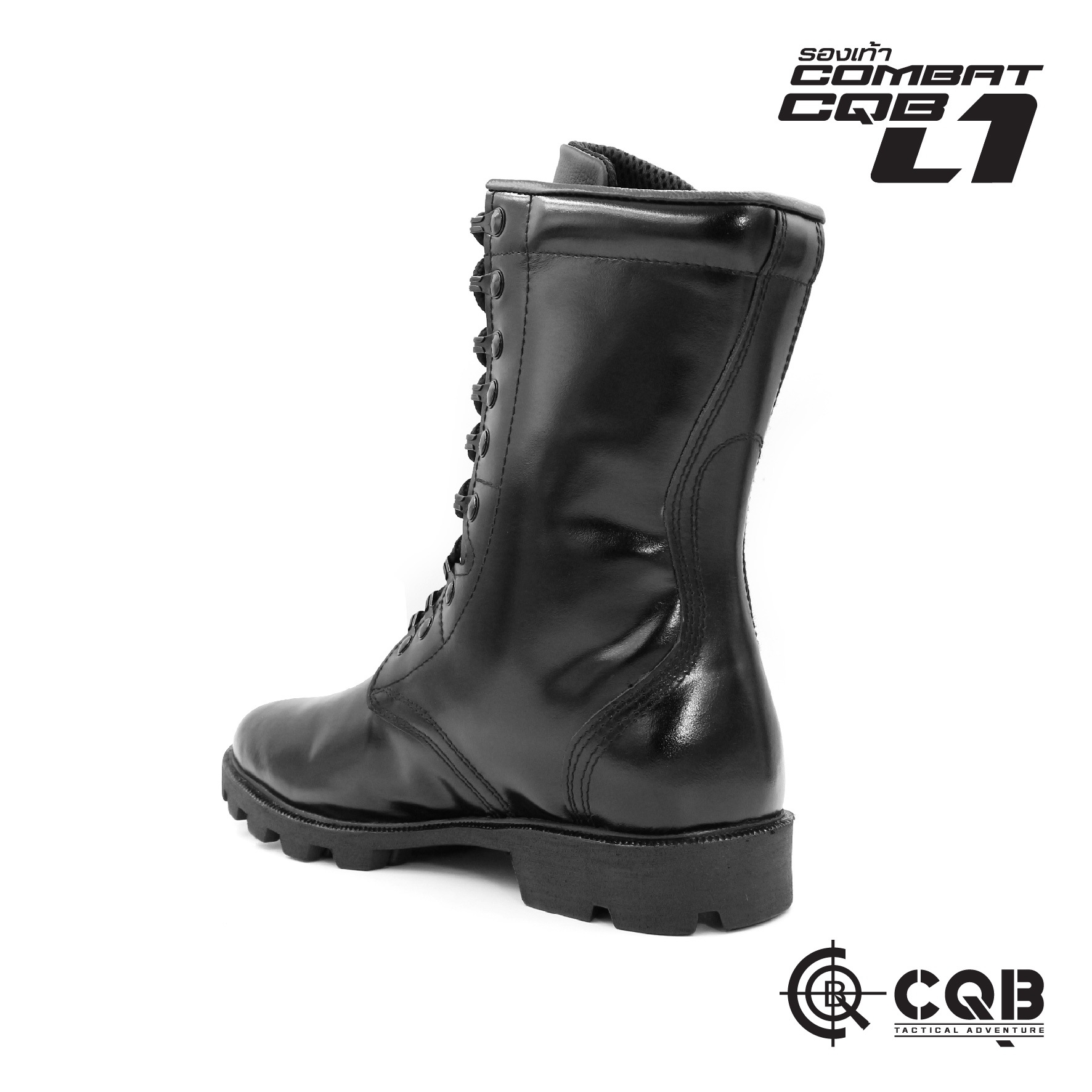 รองเท้า Combat CQB รุ่น L1# รองเท้าคอมแบท หนังวัวแท้ ออกแบบมาเพื่อรองรับ ขนาด และ รูปร่างเท้าของ คนไทย ทรงเรียวสูง แต่ไม่บีบรัดหน้าเท้า 🚩ตาไก่ปลดไว 9 รู ความสูงจากพื้น 10 นิ้ว 🚩น้ำหนักเบา หนังมีความนุ่มใส่สบาย 🚩รองพื้นนิ่ม ใส่ไม่เจ