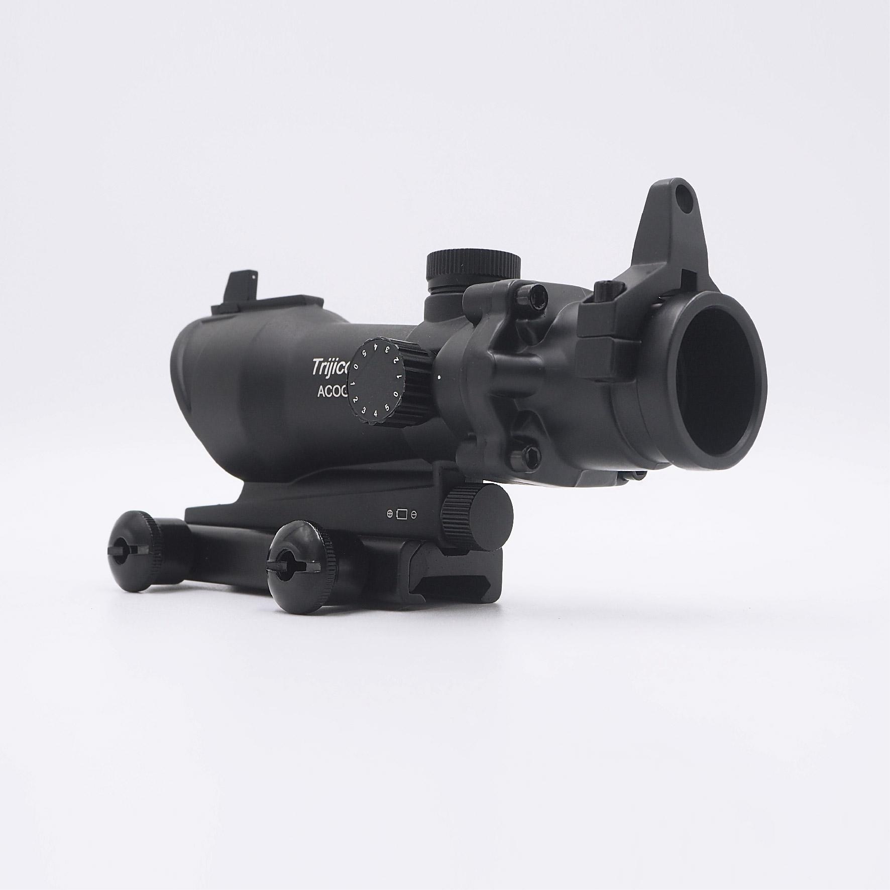 New.ดอท ACOG 1*32 ( ACOG 1*32 Red Dot ) ◾เฟรมผลิตจากอลูมิเนียมแข็งแรง ◾ดอทเล็ง ปรับได้ 2 สี แดง / เขียว ◾ปรับความเข้มดอทได้หลายระดับ ◾ปรับตำแหน่งดอท สูงต่ำ/ซ้ายขวา ได้ ◾ใช้ถ่าน LR936 * 3 ก้อน ◾ขาจับรางขนาด 20 mm. ◾ขนาด 7.5 * 15.5 cm.